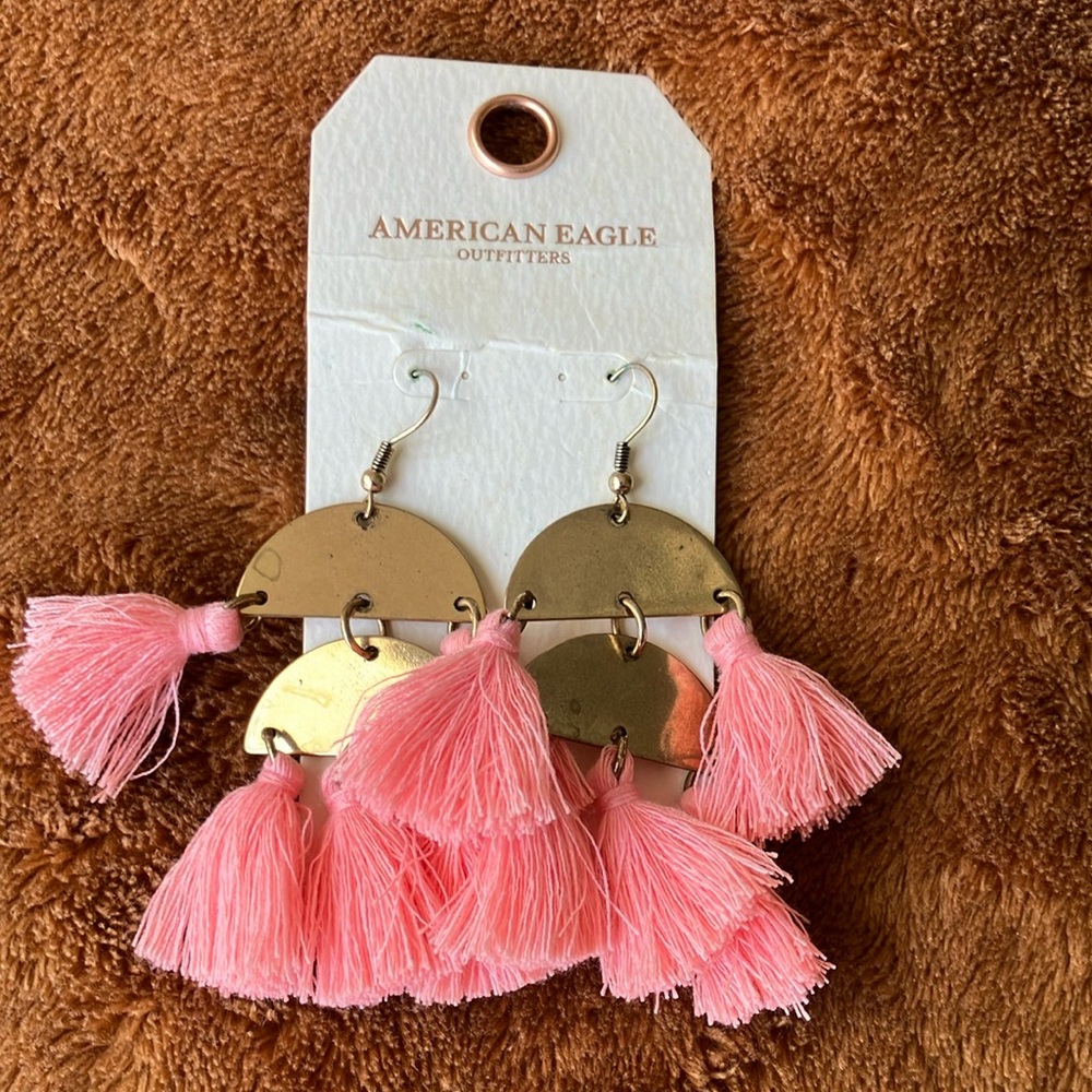 American Eagle tassel earrings fishhook back NWT